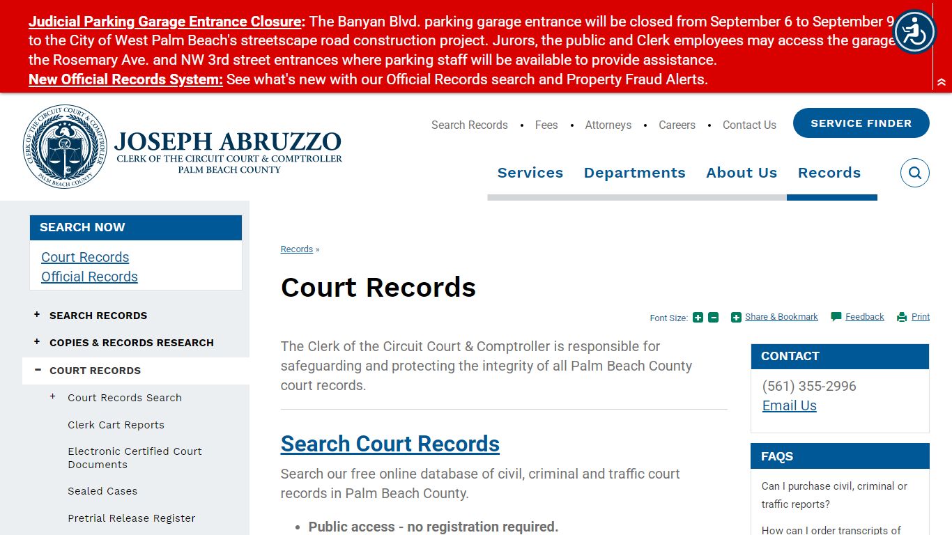 Court Records | Clerk of the Circuit Court & Comptroller, Palm Beach County